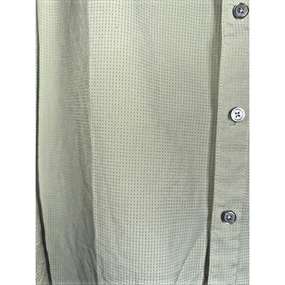 Avid Men's Fishing Shirt Short Sleeve Vented Button Up Sage‎ Green Size Large L - Picture 4 of 13